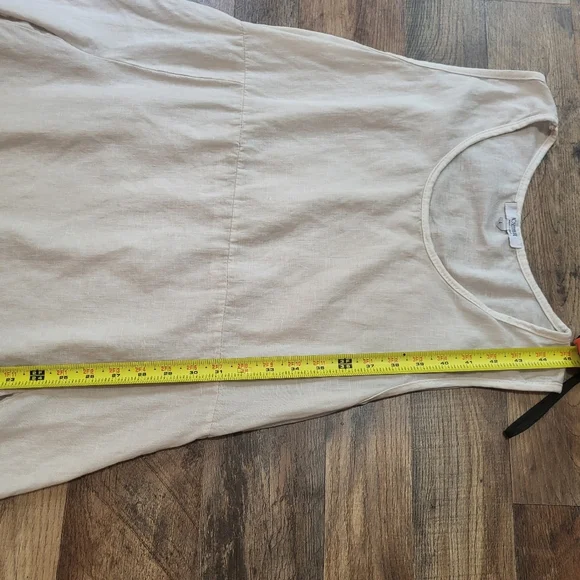 Rosemarine Made in Italy 100% Linen White Bubble Hem Dress With Pockets Size L - Picture 4 of 7